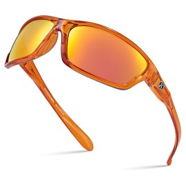 Xagger Polarized Wrap Around Sport Sunglasses for Men Women TR90 Frame Driving Running Fishing