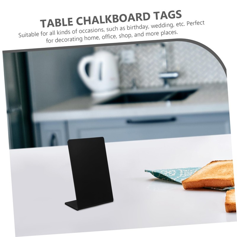 Operitacx Small Blackboard Miniature Food Label Rectangular Blackboard Label Erasable