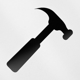 Decal Stickers of Tool Hammer Carpenter (Black) (Set of 2) Premium Waterproof Vinyl Decal Stickers for Laptop Smartphone Car Dirt Bike Wall Room Mason Jar Bathtub Door - BICVER1784942BLW19Y24