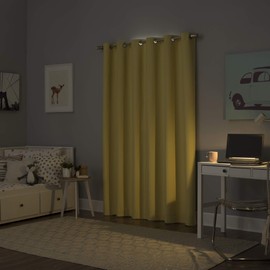 Sun Zero Halton Bright Vibes Total Blackout Grommet Curtain Panel, 40" x 63", Sunflower Yellow