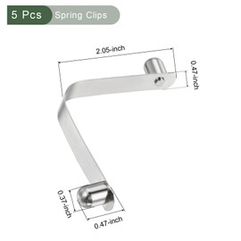 YOKIVE 5 Pcs Kayak Paddle Snaps, Pole Push Button Spring Clip Steel Hollow Button Locking Tubes Double Pin Great for Camping, Umbrellas (Silver, 0.47x0.37-Inch)