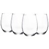 Home Essentials Stemless Red Wine Glass (Set of 4), Black