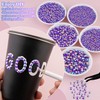 25000Pcs Resin Jelly Rhinestones for Crafting, Dark Purple AB 2-6mm