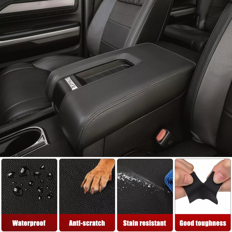 KBH Fits 2014-2021 Toyota Tundra Center Console Lid Armrest Leather