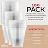 [100 Count 12 oz.] Plastic Cups - PET Plastic Cups