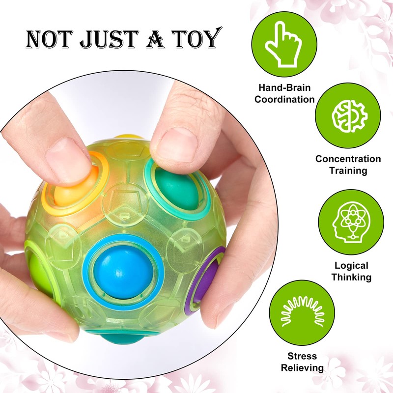 ROXENDA Magic Ball Rainbow Ball, Skill Game Puzzle Ball -
