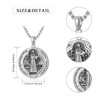 Shusukue Saint Michael/Sebastian/Saint Gabriel/Christoph/Guadalupe/Divina/Benedict/George Necklace, Sterling Silver Archangel Necklace, Religious