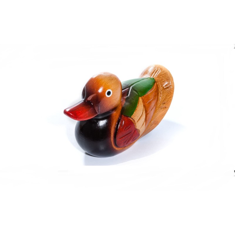 DMtse Feng Shui Wooden One Pair Mandarin Ducks for Love