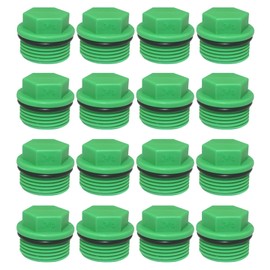 Yedadone 30 Pieces 3/4" PT Male Threaded PPR PPR End Cap Plug Pipe Fittings Garden Hose Irrigation Water Tubing Stopper Prevent Leakage Choke Plug