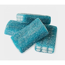 Smarty Stop Sour Licorice Filled Gummy Candy, Brick Shaped Bite-Sized Pieces (1 Pound (Pack of 1), Blue raspberry)