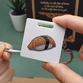 Azeeda 'Single Sushi' Keyring Tape Measure/Spirit Level Tool (KM00041030)