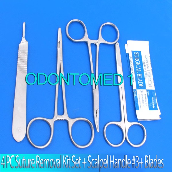 ODM 4 PC CLASSIC SUTURE REMOVAL KIT SET (SCALPEL HANDLE