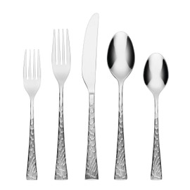 Cambridge Silversmiths Finnley Mirror 20-Piece Flatware Set, Service for 4,Silver