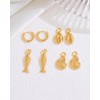 MYCUTEY Gold Hoop Earrings With Charms Set For Women Small