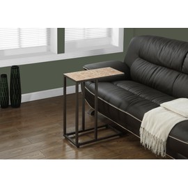 Monarch Specialties Terracotta Tile Top/Hammered Brown Metal Accent Table