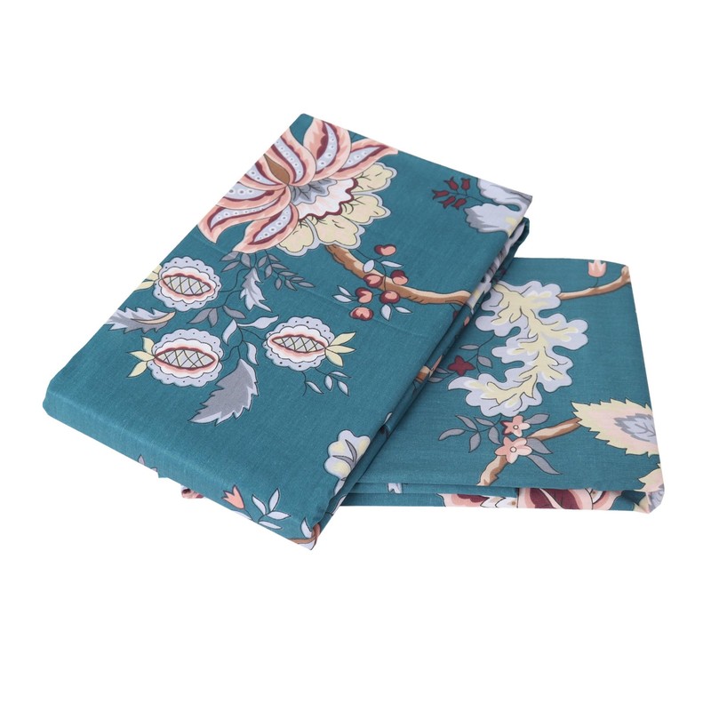 WBYCOTBED 2 Pack Cotton Queen Pillow Cases Super Soft Teal