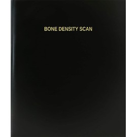 BookFactory Bone Density Scan Log Book/Journal/Logbook - 120 Page, 8.5"x11", Black Hardbound (XLog-120-7CS-A-L-Black(Bone Density Scan Log Book))