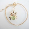 Navachi - Gold-Plated Round Green Opal, Green