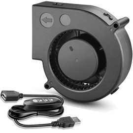 Wathai High Performance 97mm x 33mm USB Blower Fan with Speed Control for Cooling PC Computer Case, AV Cabinets, Entertainment Centers