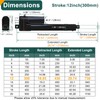 JQDML 12 Inch Stroke Linear Actuator 12V Heavy Duty 440lbs/2000N