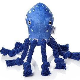 Sedioso Dog Toys, Dog Plush Toy for Large Breed, Cute Squeaky Dog Toys with Crinkle Paper , Dog Chew Toys for Puppy, Small, Middle, Big Dogs (Octopus)