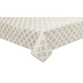 Lenox Laurel Leaf 70"x144" Oblong Tablecloth, Platinum