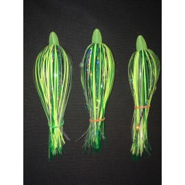 High Percentage Salmon Trolling Flies Pack Of 3- 4” Rigged Tourney Style