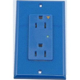 Leviton 5280-IGA 15-Amp, 125-Volt, Decora Plus Duplex Receptacle, Straight Blade, Industrial Grade, Isolated Ground, Surge with Indicator Light, Almond