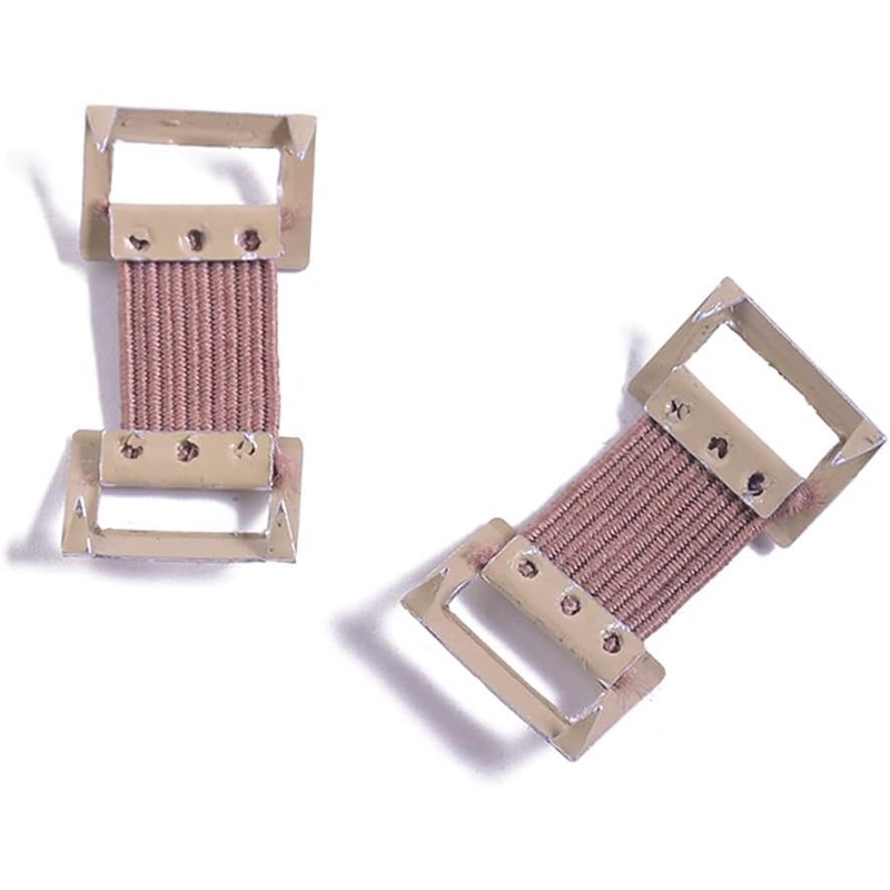 10 Pcs White/Coffee Bandage Wrap Stretch Metal Clips Fixation Clamps