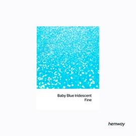 Hemway Premium Ultra Sparkle Glitter Multi Purpose Metallic Flake for Arts Crafts Nails Cosmetics Resin Festival Face Hair - Baby Blue Iridescent - Fine (1/64" 0.015" 0.4mm) 100g / 3.5oz