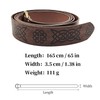 HiiFeuer Medieval Embossed PU Leather O Ring Belt, Retro Renaissance