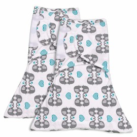 SleepingBaby Zippy Swaddle - Baby Swaddle Blankets with Convenient Bottom Zipper - eLOVEphant - Medium/Large - 2 Pack