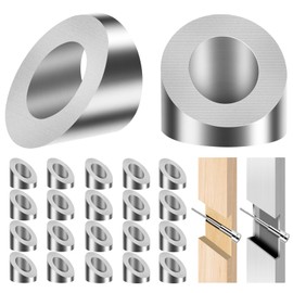 Gyykzz 20 Pack Beveled Angle Washers 25/64", 33° Handrail Angle Washer Max for 5/16" Cable Railing Hardware Kit, Marine Grade SST316 Quality for Stair Deck Metal Wood Aluminum End Posts