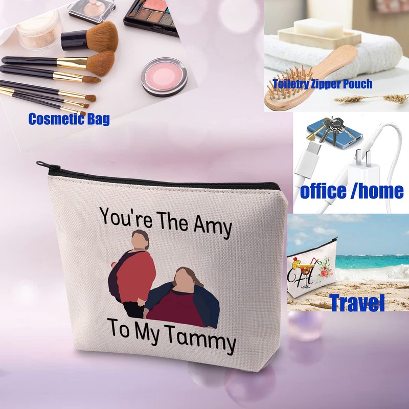 PXTIDY 1000 Pound Sisters Cosmetic Bag Amy and Tammy Fan