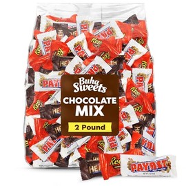 Bulk 2 Pound Chocolate Candy Bars Variety Mix – Individually Wrapped Assorted Candies For Graduation Parties, Office Snacks, Events & Candy Buffets
