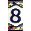 TORO DEL ORO House Numbers. Tile Numbers and Letters. Enameled