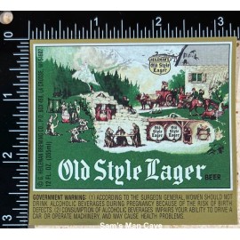 Old Style Lager Beer Label  - WISCONSIN