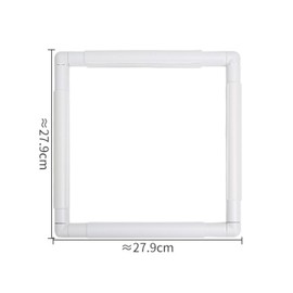Vokowin Cross Stitch Frame, 11”/27.9cm Embroidery Clip Frame Universal Clip Frame Cross Stitch Frame Square Sewing Hoop for Craft Sewing DIY Art Craft (K329-1)