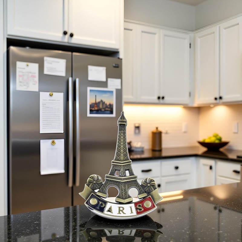 2Pcs 3D Metal Fridge Magnet Eiffel Tower Paris France Souvenir