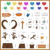 MORENKISS Classroom Tree Bulletin Board Decorations Set Swaying Heart Tree