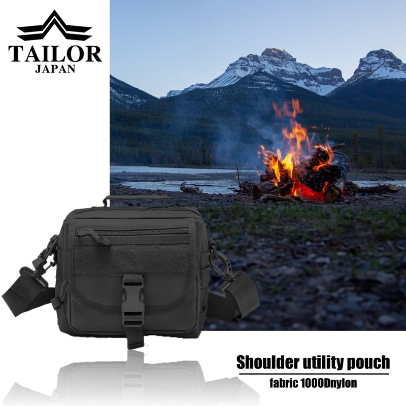 TAILOR JAPAN Shoulder Pouch, Military Pouch, Tactical Pouch, Survival Game