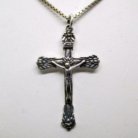 Sterling Silver CRUCIFIX Pendant for Necklace CROSS  Catholic Jewelry CHRISTIAN