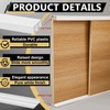 Landical 2 Sets 4 ft Long Plastic Sliding Cabinet Door