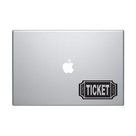 Cinema Home Theater Pt. 10 - Vintage Film Ticket Stub - 5 inch Black Vinyl Decal Sticker for Cars, Laptops, and Windows – Durable, Weatherproof, Easy to Apply