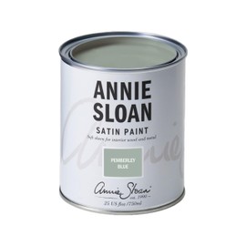 Annie Sloan Satin Paint (Pemberley Blue, 25 Fl Oz/750 mL). Soft sheen for interior wood and metal. Self-leveling, all-in-one paint with no wax or lacquer required.