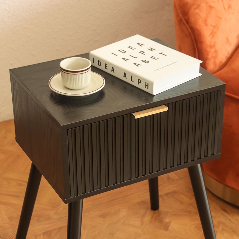 AWASEN Black Nightstand, Small End Tables Living Room, Accent Bedside
