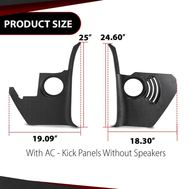 CROSSDESIGN Speaker Kick Panels Compatible with Chevy Impala or Caprice