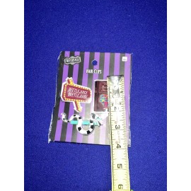 Beetlejuice Hair Clips 3 Piece Set Sandworm Book For Recently Deceased Marquee