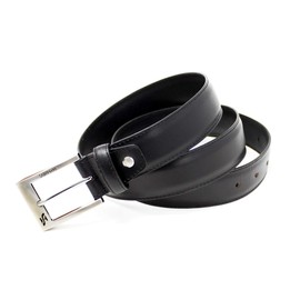 STARHIDE Mens Top Grain Genuine Leather Belts with Detachable Alloy Single Pin Buckle SB04 (Medium, Black)