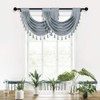 ELKCA Thick Chenille Waterfall Swag Valances for Living Room Valance